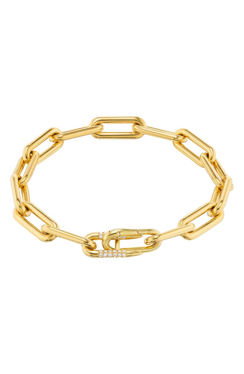 Uniform Object Heavy Metal Diamond Bracelet, Main, color, Yellow Gold