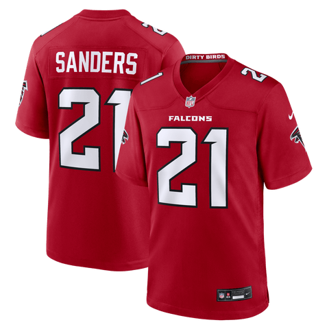 Men's Nike Deion Sanders Red Atlanta Falcons Retired Player Game Jersey