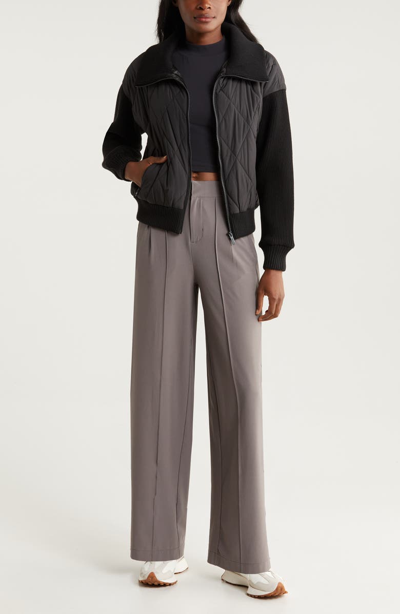 Zella Hybrid Zip Front Jacket, Alternate, color,