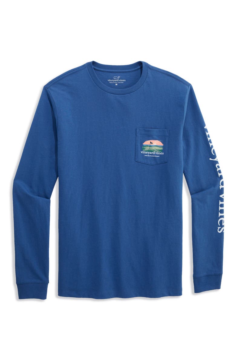 Oceanfront Golf Graphic T-shirt, Main, color, MOONSHINE