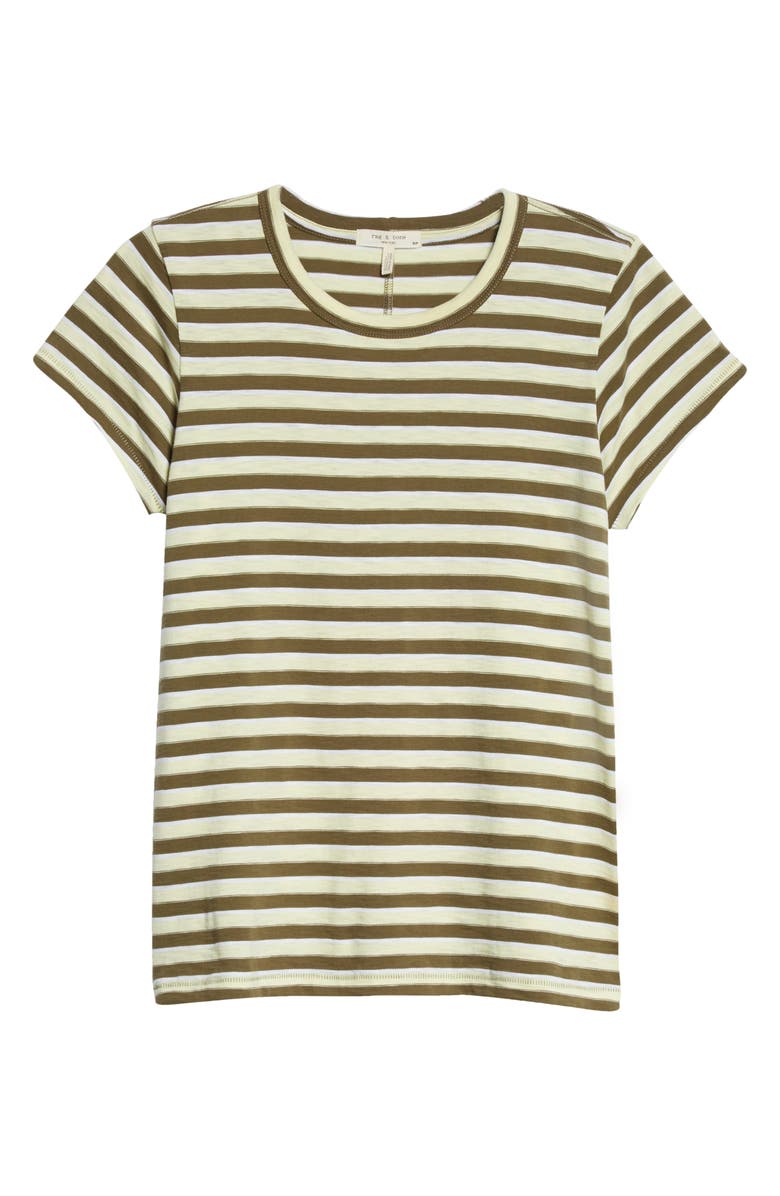 rag & bone The Slub Stripe Organic Pima Cotton T-Shirt, Alternate, color, 