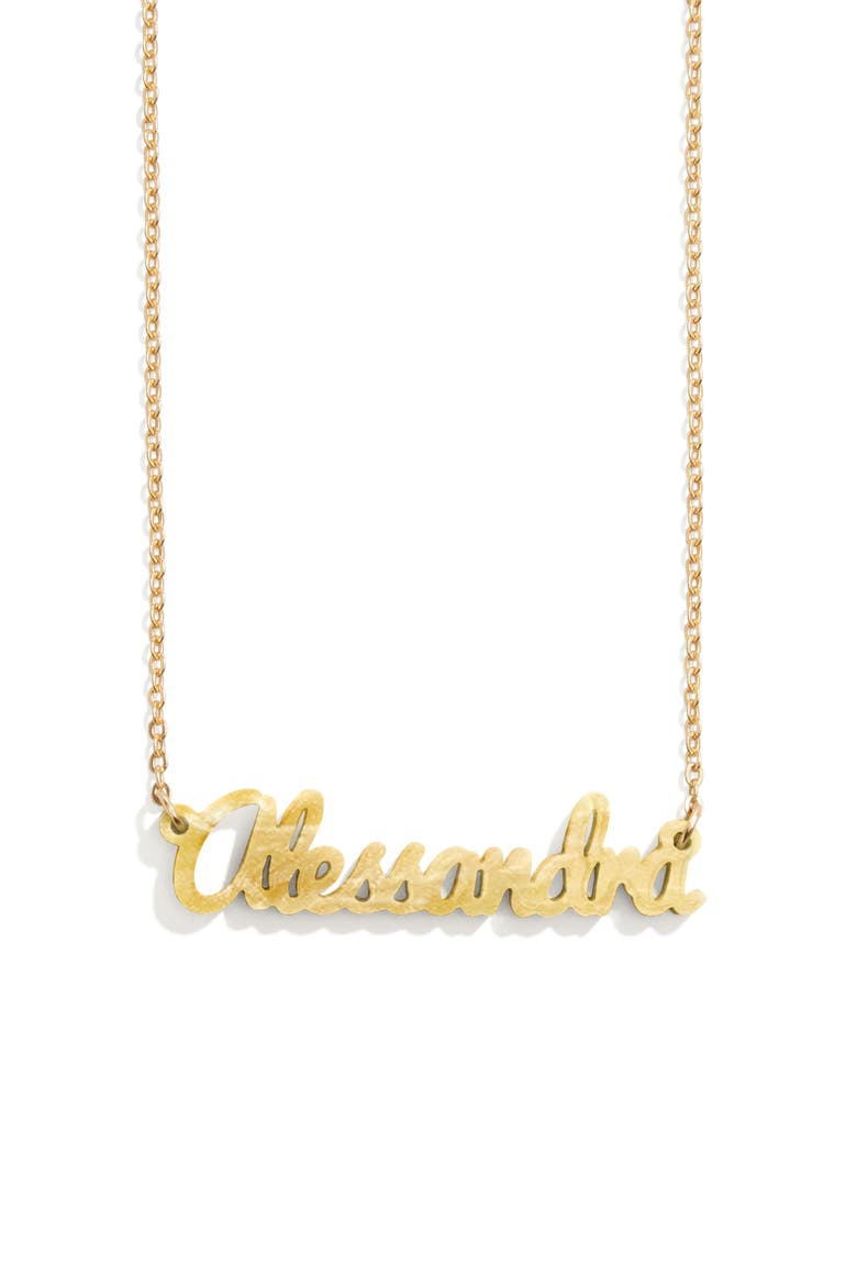 Personalized Pendant Necklace, Main, color, SAND
