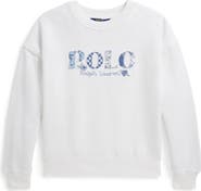 Polo Ralph Lauren Kids' Logo Appliqué Cotton Graphic Sweatshirt
