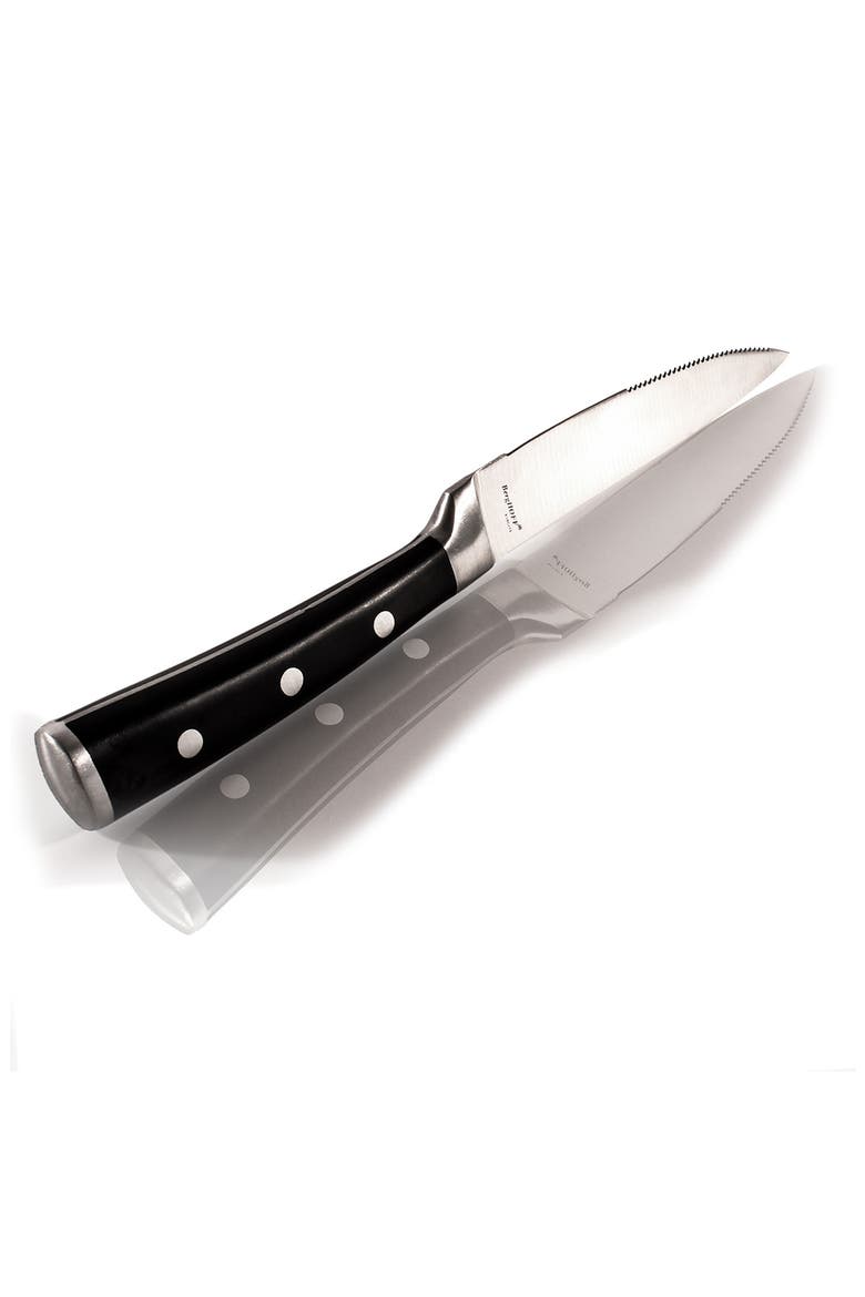 Stainless Steel Steak Knife - Set of 6, Alternate, color, BLACK