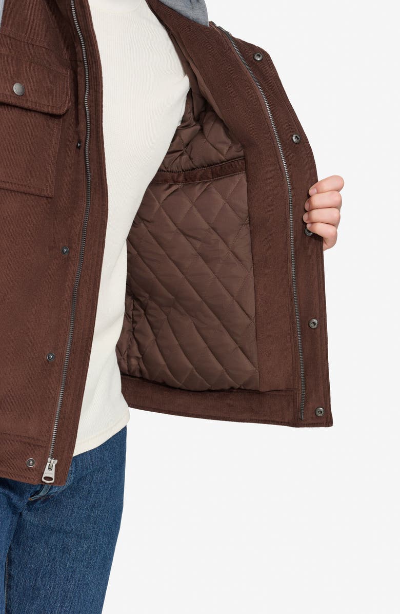 Levi's Hooded Corduroy Jacket, Alternate, color, Chocolate Brown