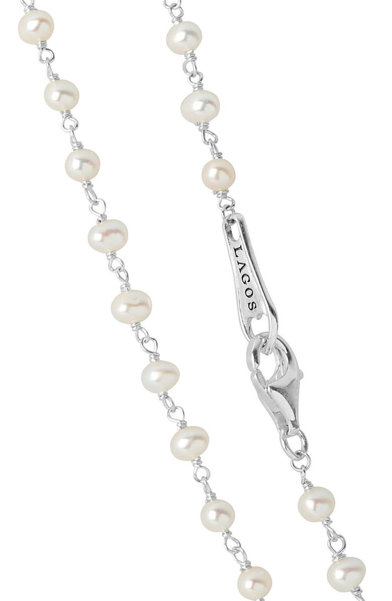 LAGOS Luna Long Freshwater Pearl Necklace, Alternate, color,