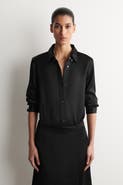 COS Button-down Collar Satin Shirt