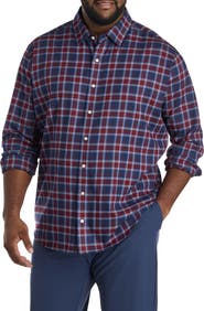 vineyard vines Big & Tall Plaid Tech Twill Sport Shirt