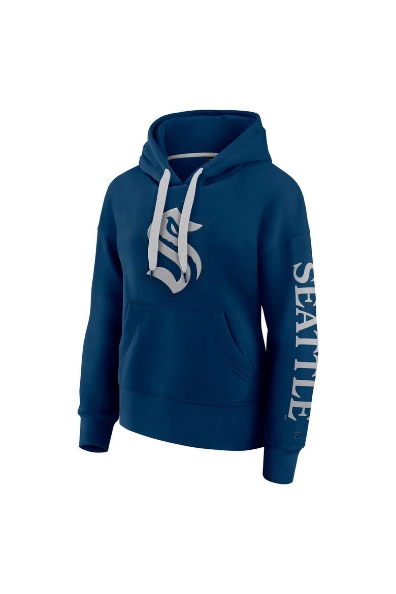Women's Fanatics Deep Sea Blue Seattle Kraken Elements Next Pullover Hoodie, Alternate, color, Navy