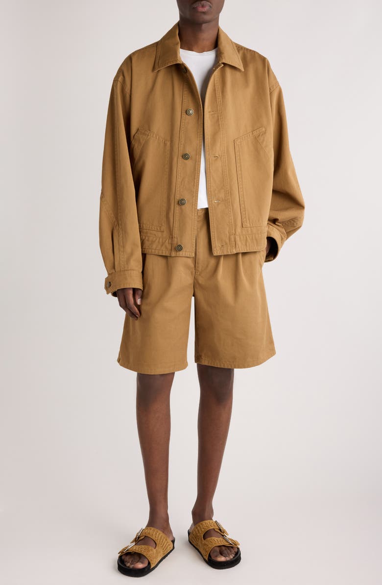 Isabel Marant Forest Oversize Cotton Twill Jacket, Alternate, color,