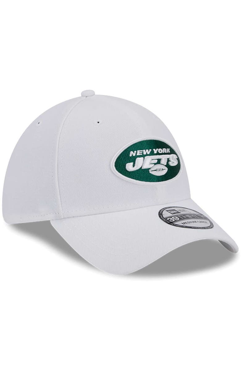 New Era Men's New Era White New York Jets Main 39THIRTY Flex Hat, Alternate, color, White
