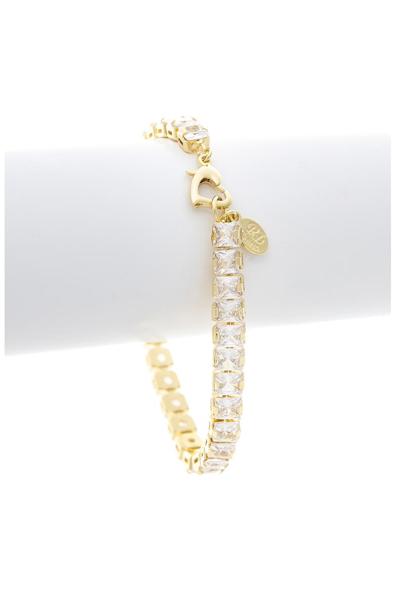 Emerald Cut Cubic Zirconia Tennis Bracelet, Alternate, color, CZ