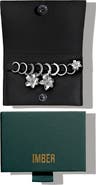 IMBER Set of 9 Lily Hoop, Stud & Drop Earrings