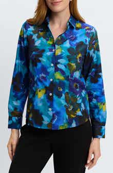 Foxcroft June Floral Button-Up Shirt