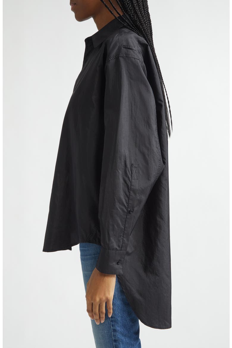 The Keegan Relaxed Boyfriend Button-Up Shirt, Alternate, color, BLACK