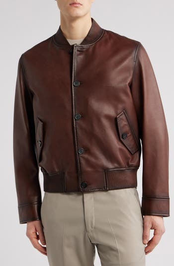 Leather Bomber Jacket