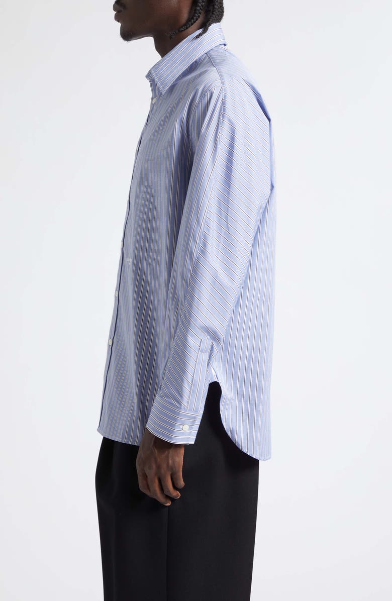 Givenchy Couture Seam Stripe Overshirt, Alternate, color, White/ Navy