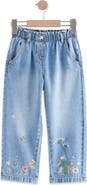 NEXT Kids' Bee Embroidered Wide Leg Jeans
