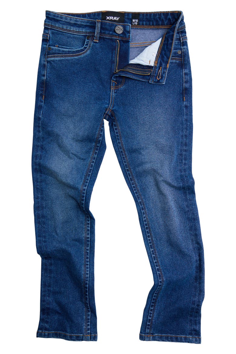 Kids' Stretch Straight Leg Jeans, Alternate, color, MEDIUM BLUE