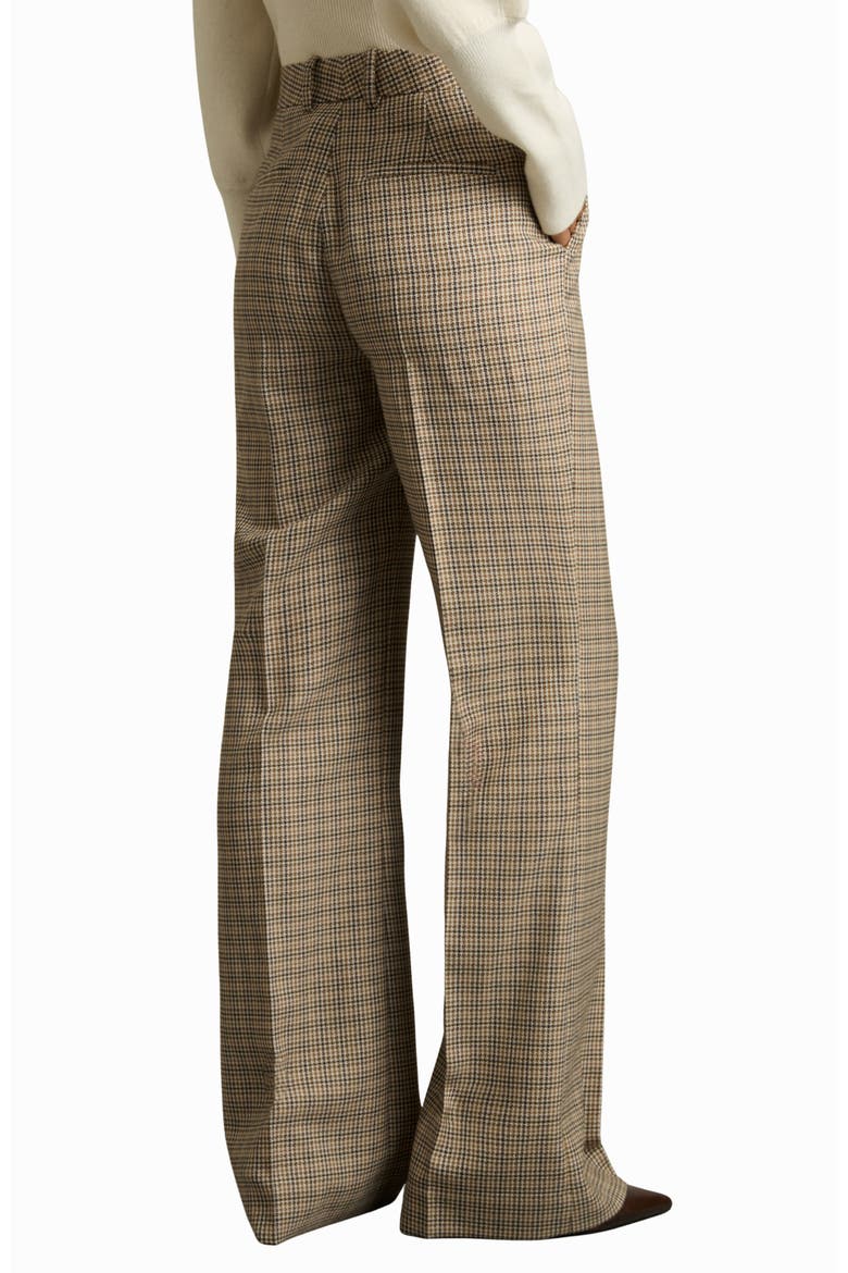 Vida Wool Wide Leg Pants, Alternate, color, BROWN CHECK