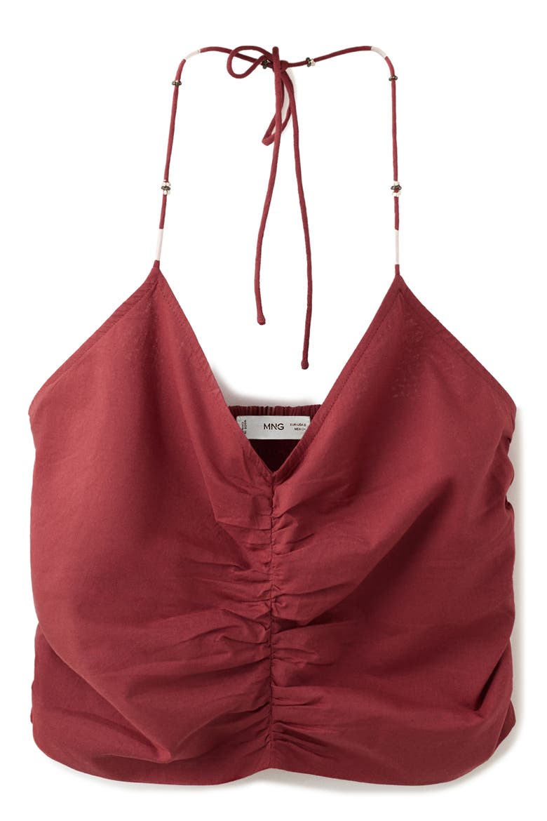 Ruched Cotton Top, Alternate, color, BURNT ORANGE