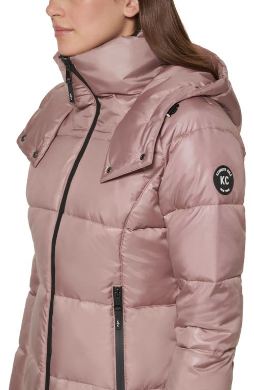 Kenneth Cole New York Cire Hooded Puffer Jacket In Bark