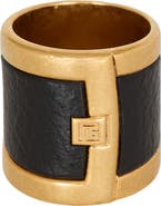 Balmain Anthem ring in brass and resin