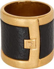 Balmain Anthem ring in brass and resin