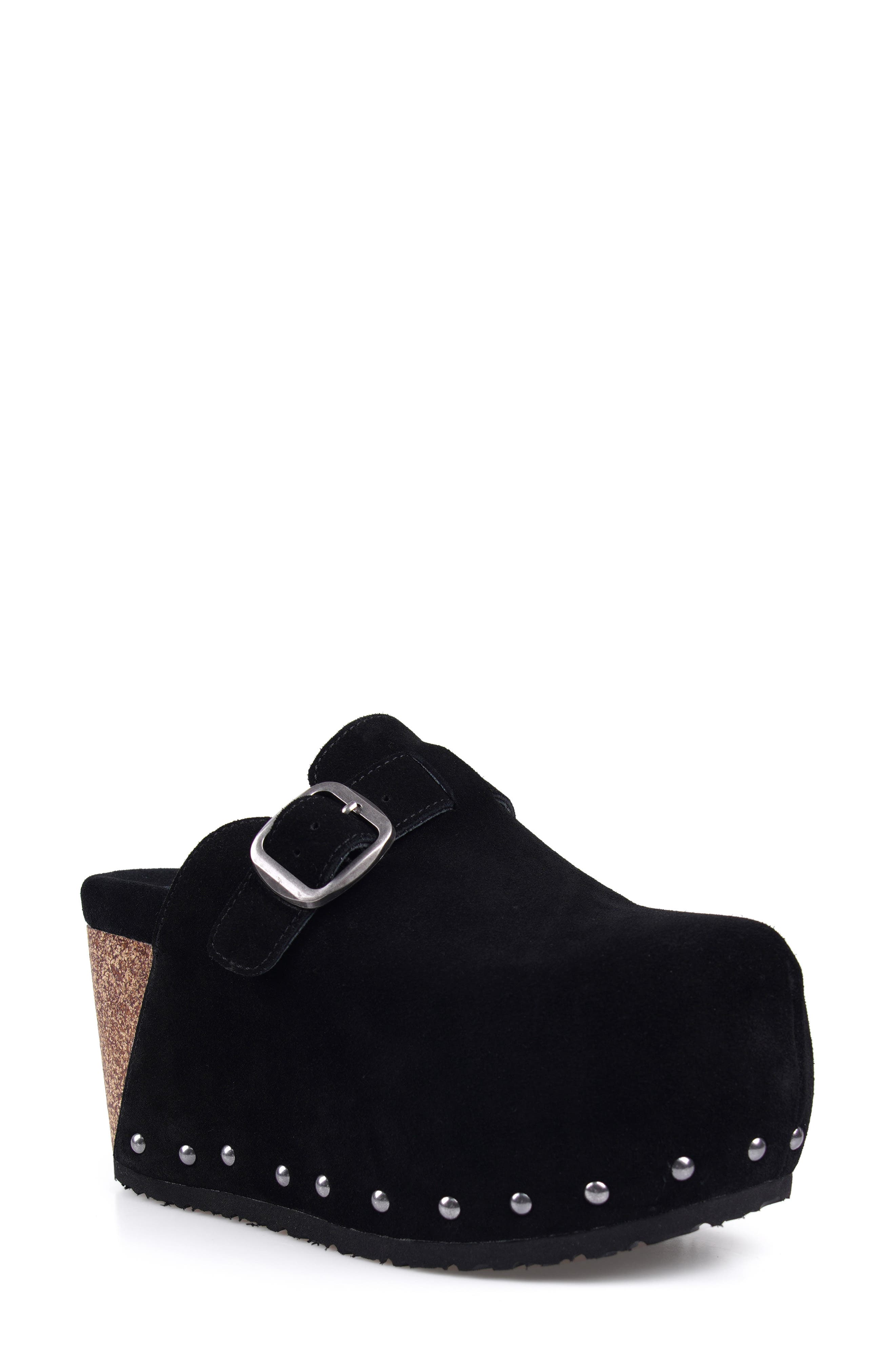 ZIGI Cuna Platform Clog, Main, color, Black Suede