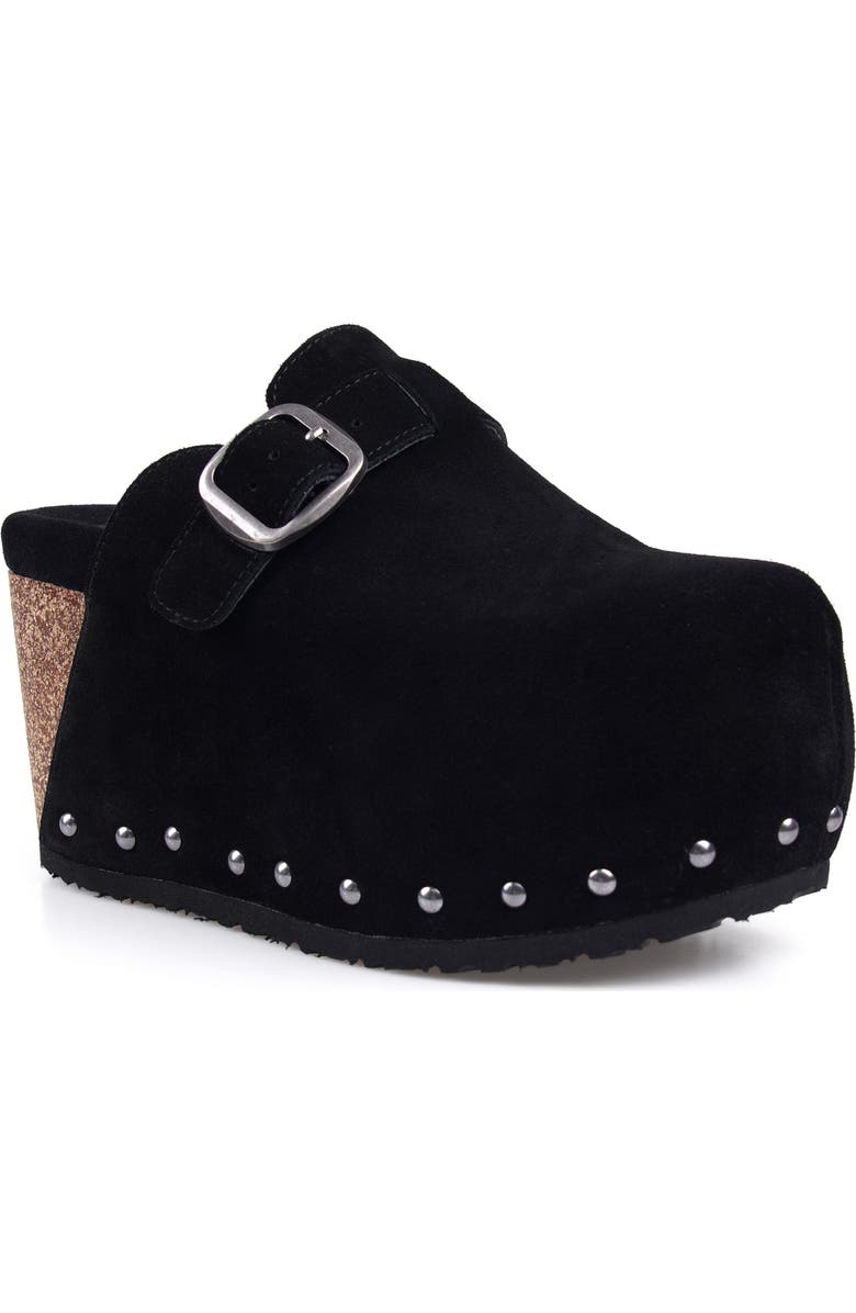 ZIGI Cuna Platform Clog, Main, color, Black Suede