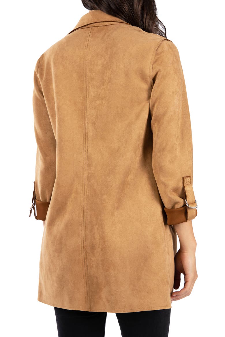 Faux Suede Coat, Alternate, color, BUTTERSCOTCH