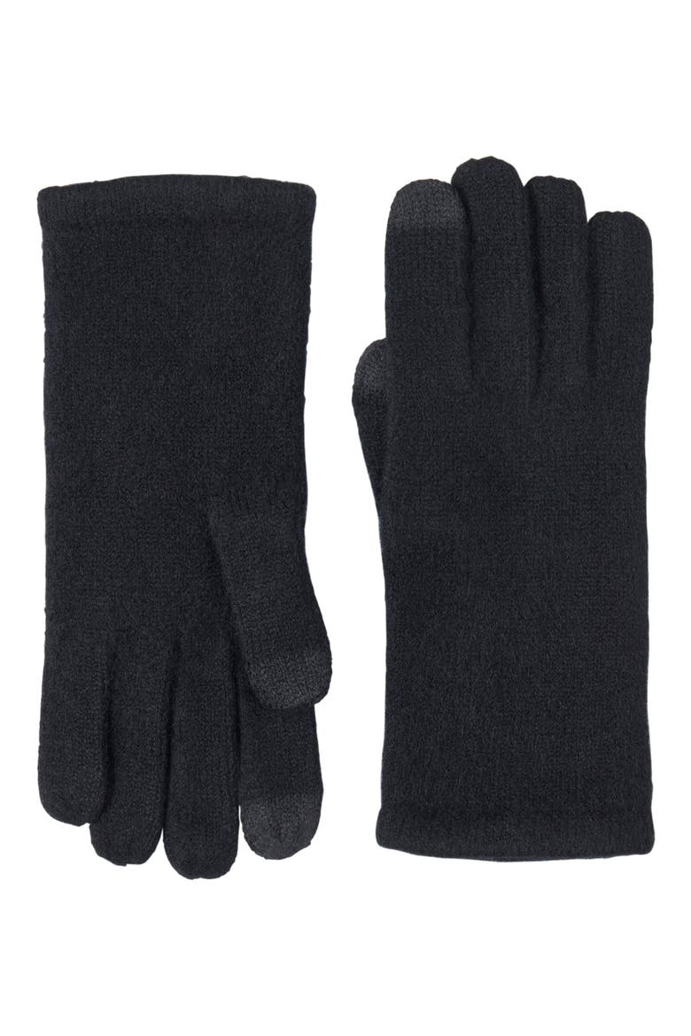 Tech Cashmere Gloves, Main, color, BLACK