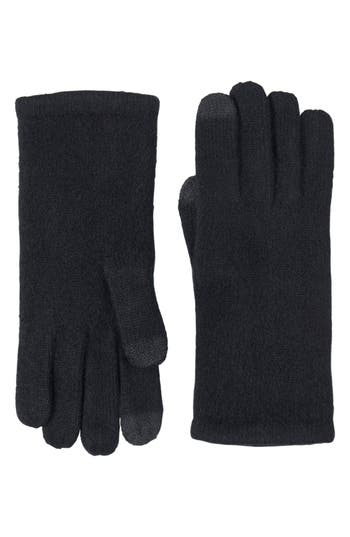 Sofia Cashmere Tech Cashmere Gloves In Black