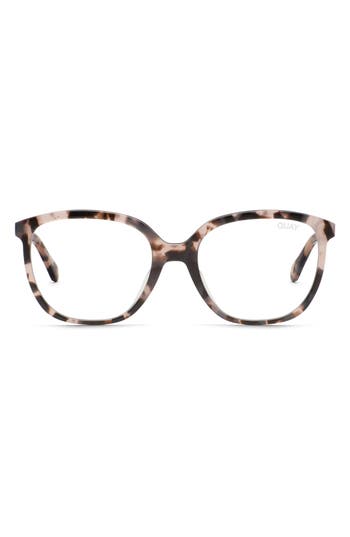 Quay Call Me 47mm Small Square Blue Light Blocking Glasses In Brown