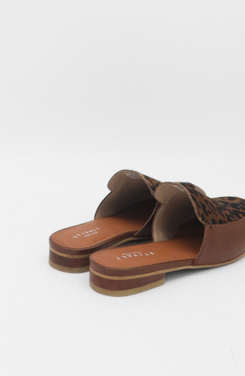 STIVALI NEW YORK Bond Slip-On Leather Mules, Alternate, color, Brown Leopard