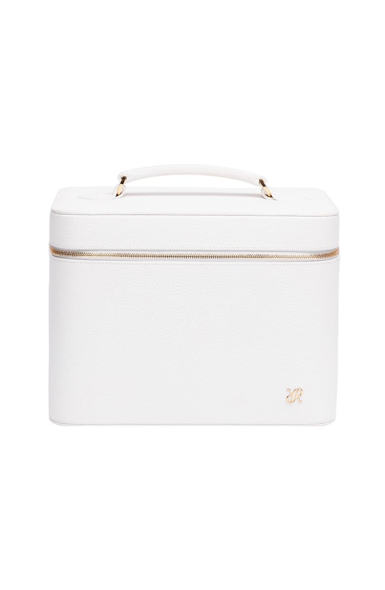 Rapport London TUXEDO LEATHER VANITY CASE, Main, color, White