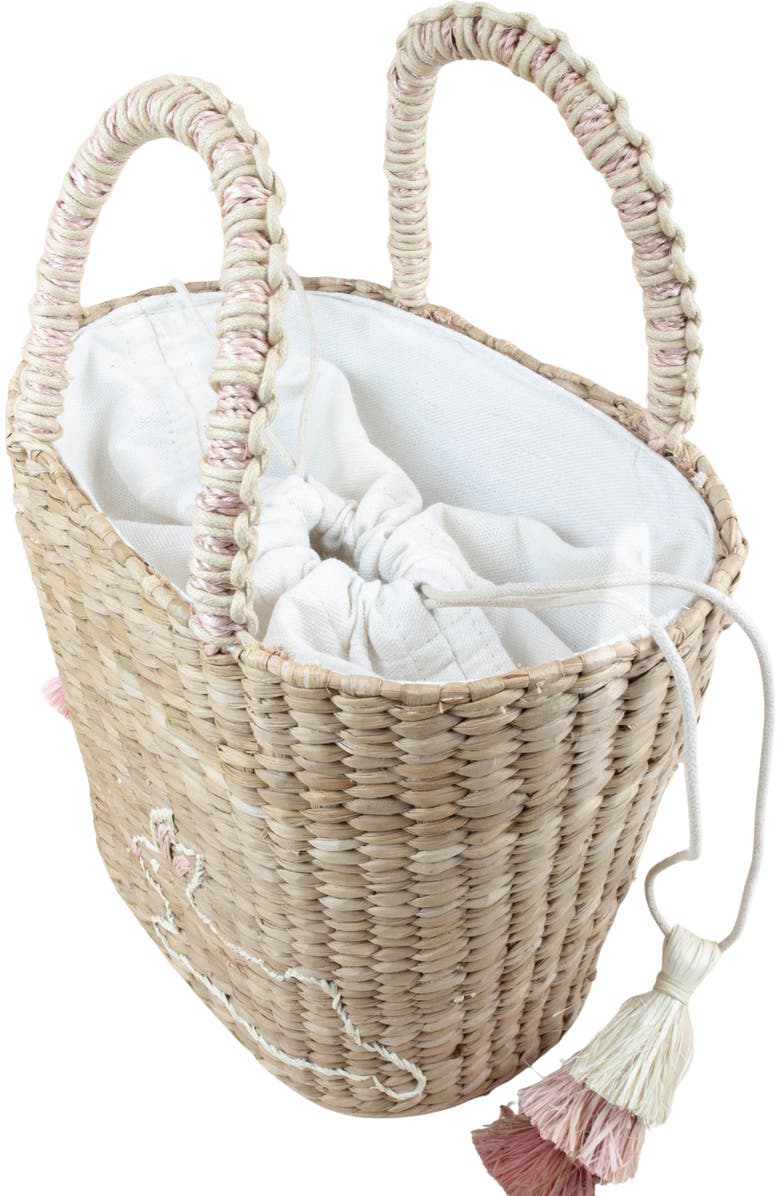 LIKHA Bunny Embroidered Tote Bag, Alternate, color, Natural