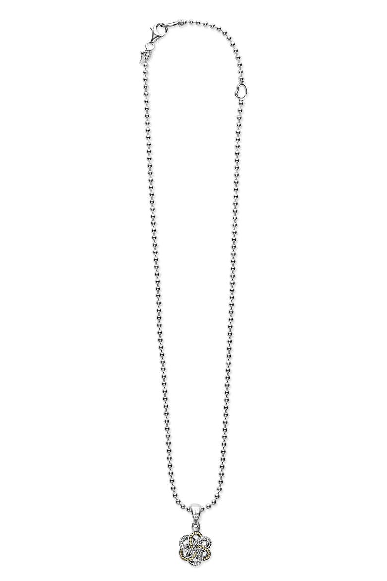 Love Knot Pendant Necklace, Alternate, color, TWO-TONE