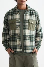 Scotch & Soda Plaid Patchwork Regular Fit Button-Up Shirt