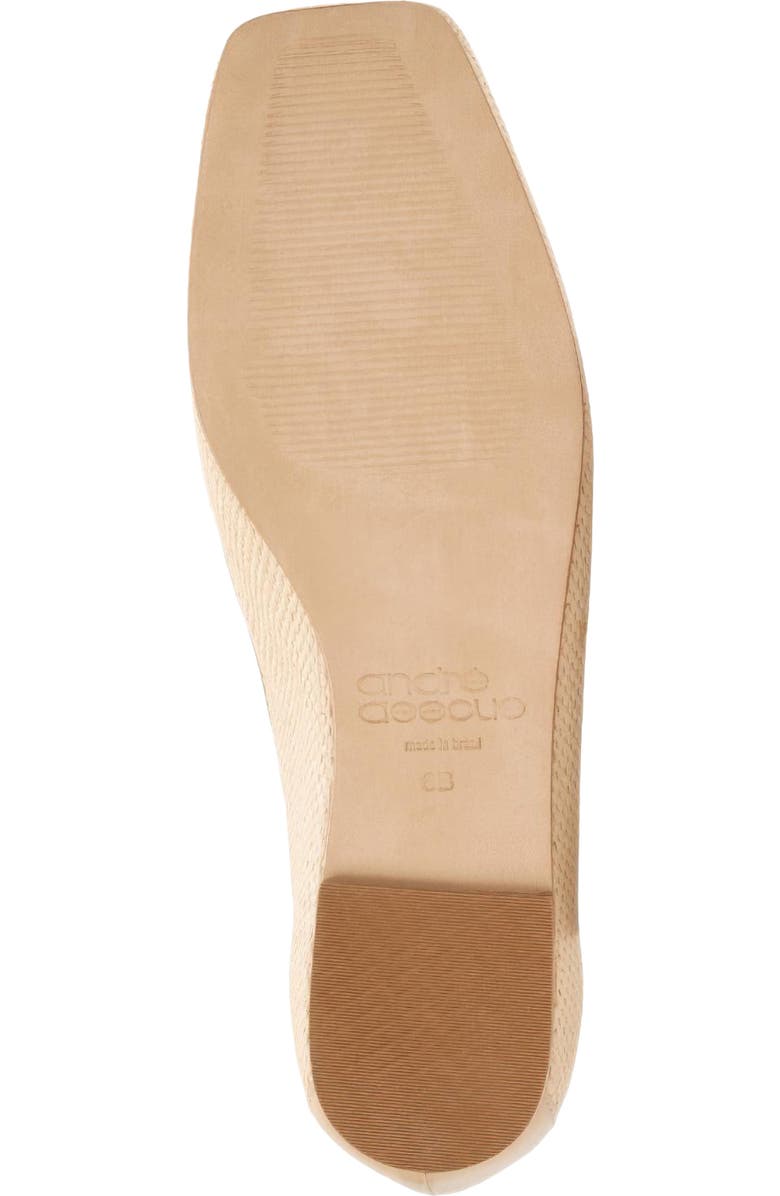 André Assous Ariane Raffia Chain Embellished Loafer, Alternate, color, Bone