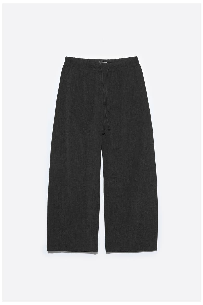 Fluid Corduroy Barrel Leg Joggers, Alternate, color, DARK GREY MELANGE