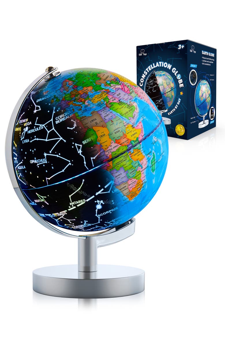 USA Toyz Illuminated Globe for Kids Learning - 7.2 Diameter, Main, color, Multi Color