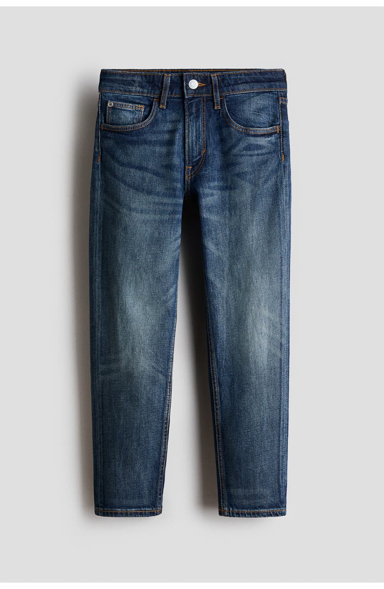 H&M Relaxed Tapered Fit Jeans, Main, color, Dark Denim Blue