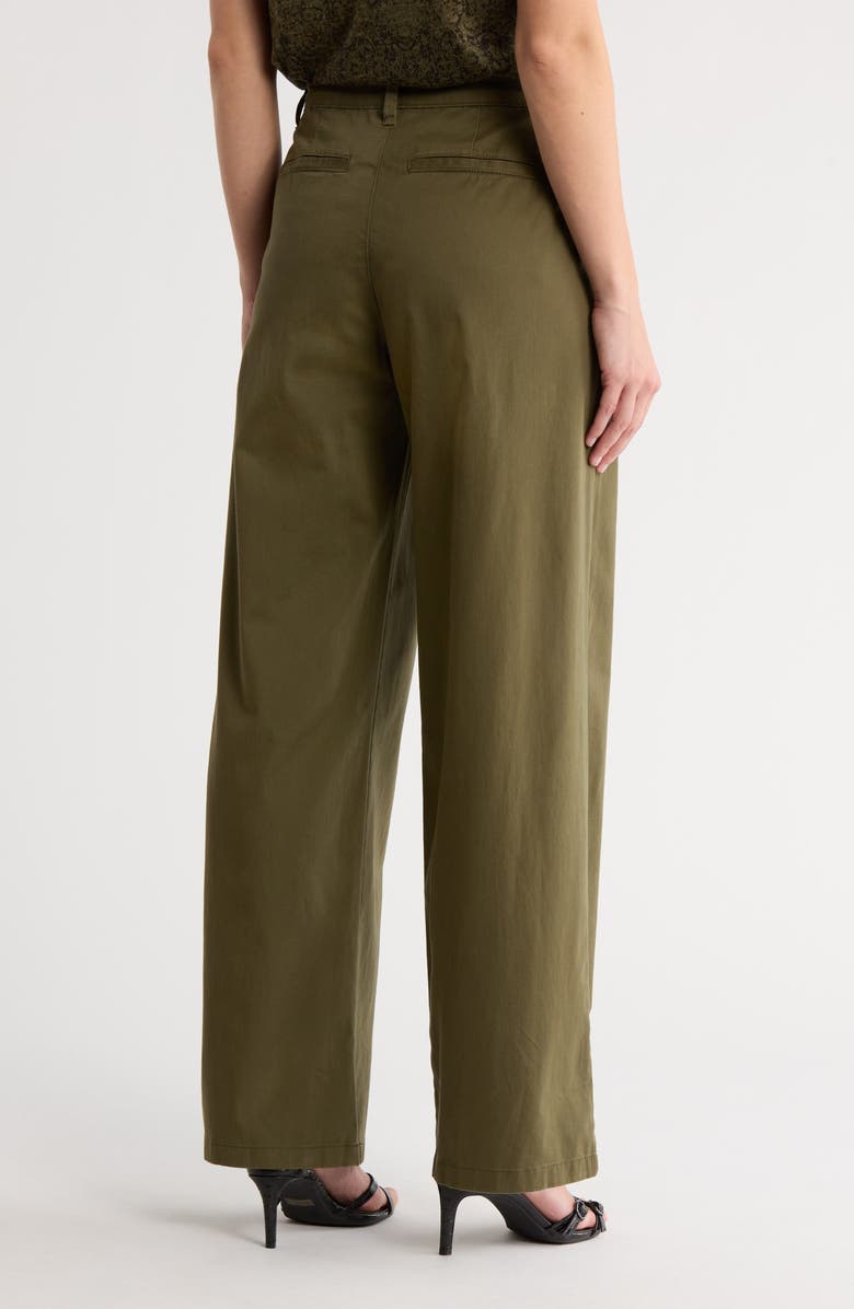 Sanctuary Pleated Wide Leg Pants, Alternate, color, Fatigue Green