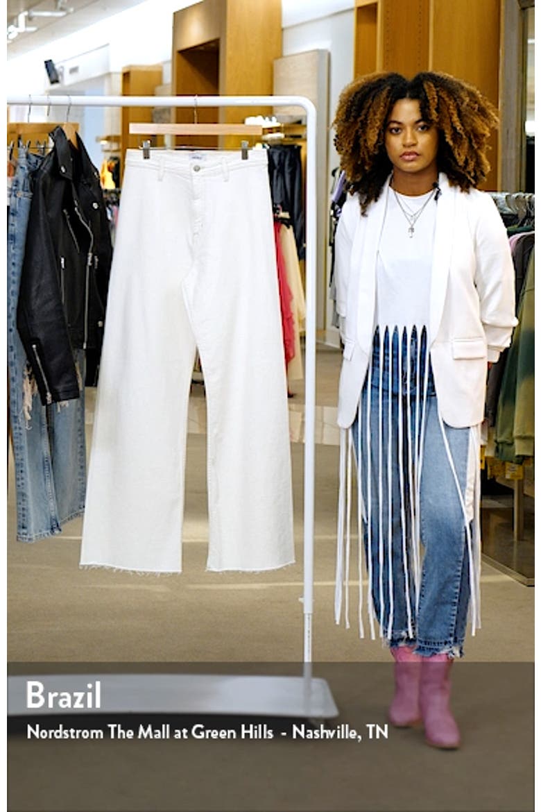 Penny High Waist Raw Hem Wide Leg Jeans video