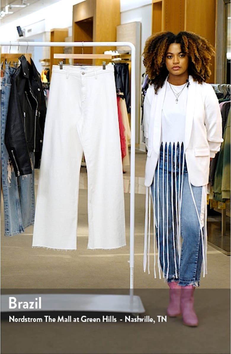 Penny High Waist Raw Hem Wide Leg Jeans, sales video thumbnail