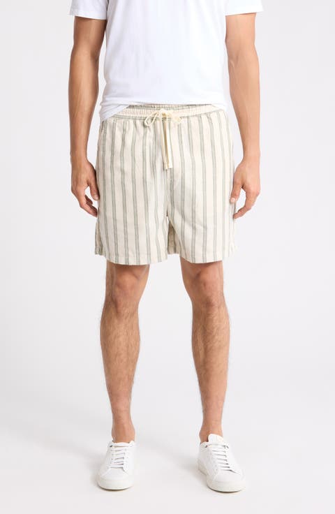 Lawson Stripe Cotton Drawstring Shorts