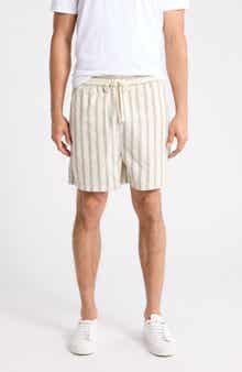 Lawson Stripe Cotton Drawstring Shorts