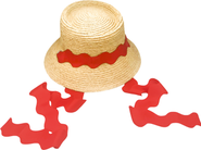 Bits & Bows Straw Scalloped Ribbon Harbor Hat