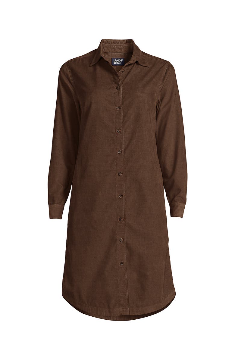 Lands' End Plus Size Pinwale Cord Button Front Dress, Alternate, color, 